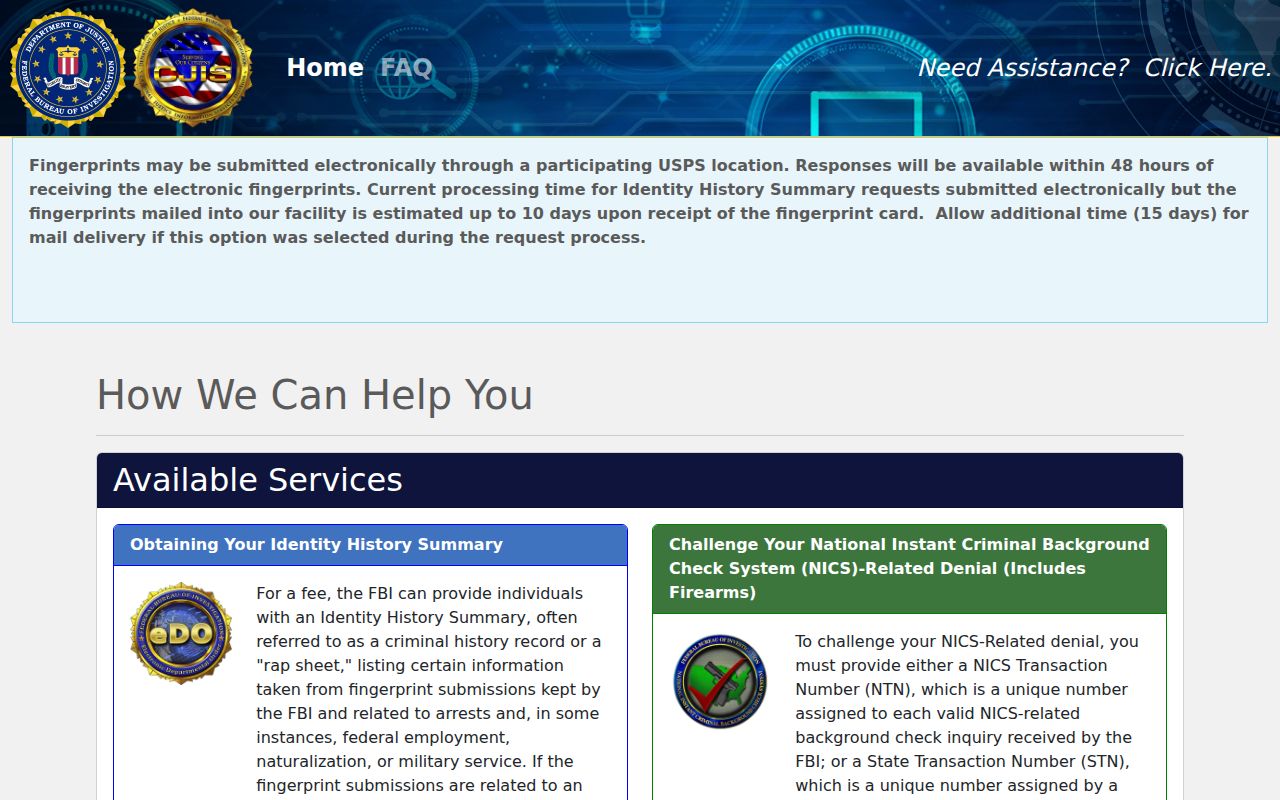 Hartford County sex offender lookup FBI identity history portal